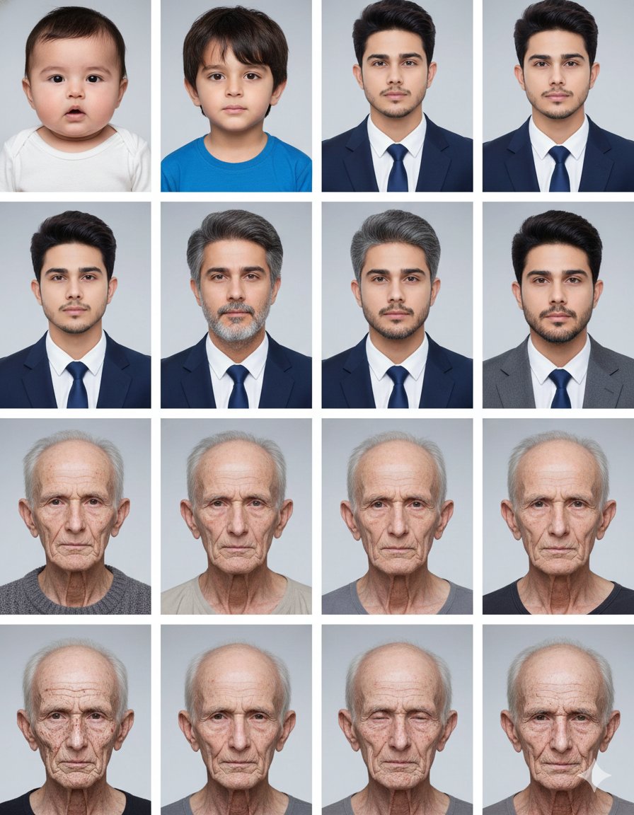 Create a 4x4 Life Progression Aging Grid