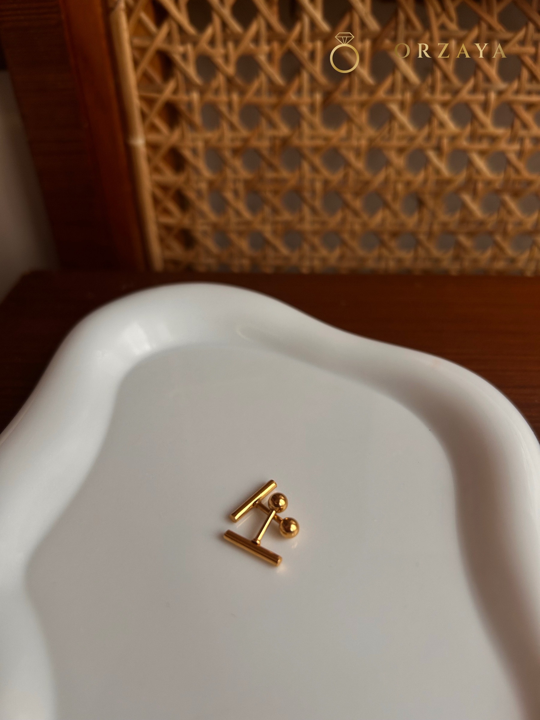 Astra Bar Stud Earrings — earrings in 316L Stainless Steel