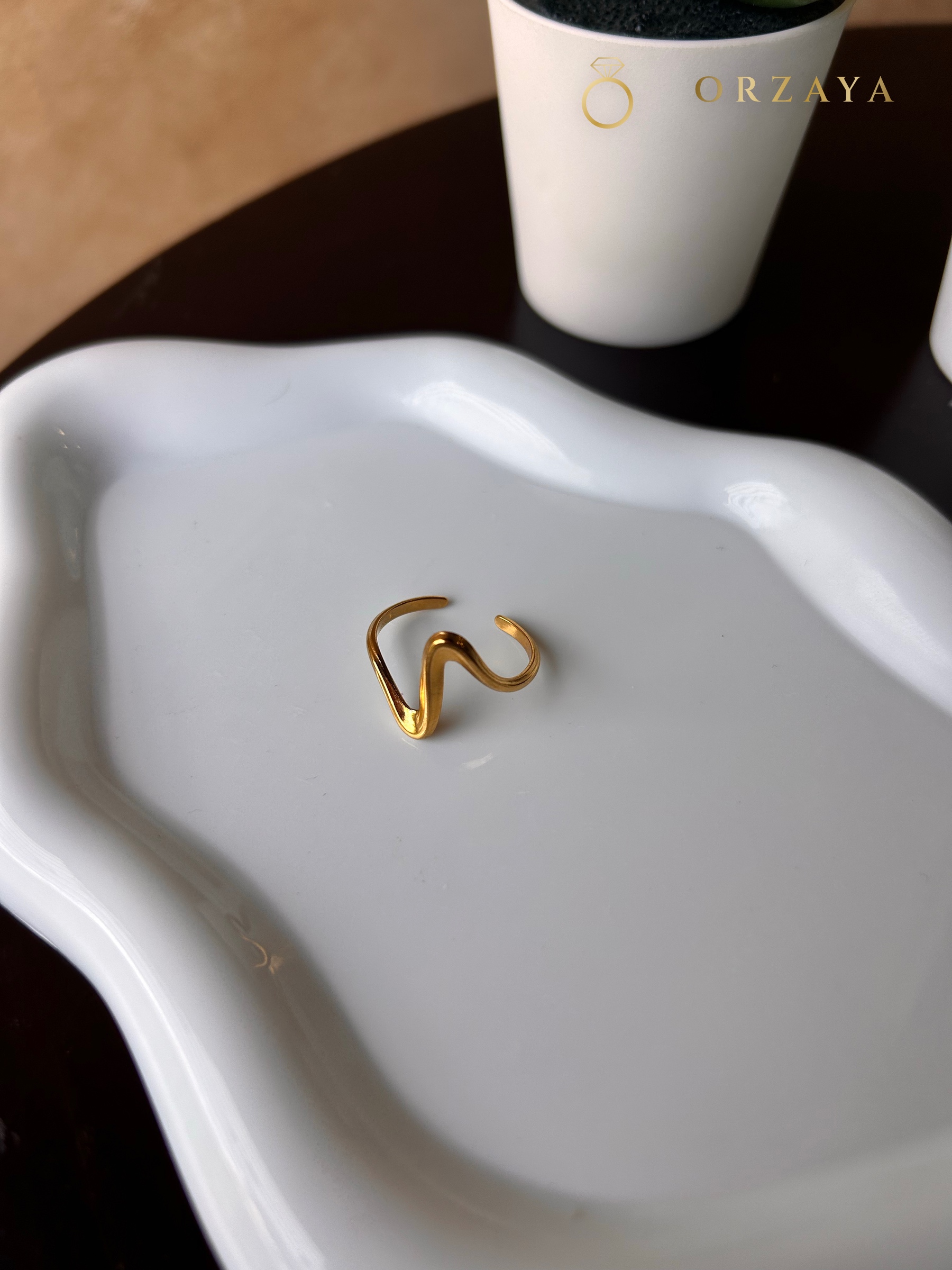 Aura Wave Ring — ring in 316L Stainless Steel