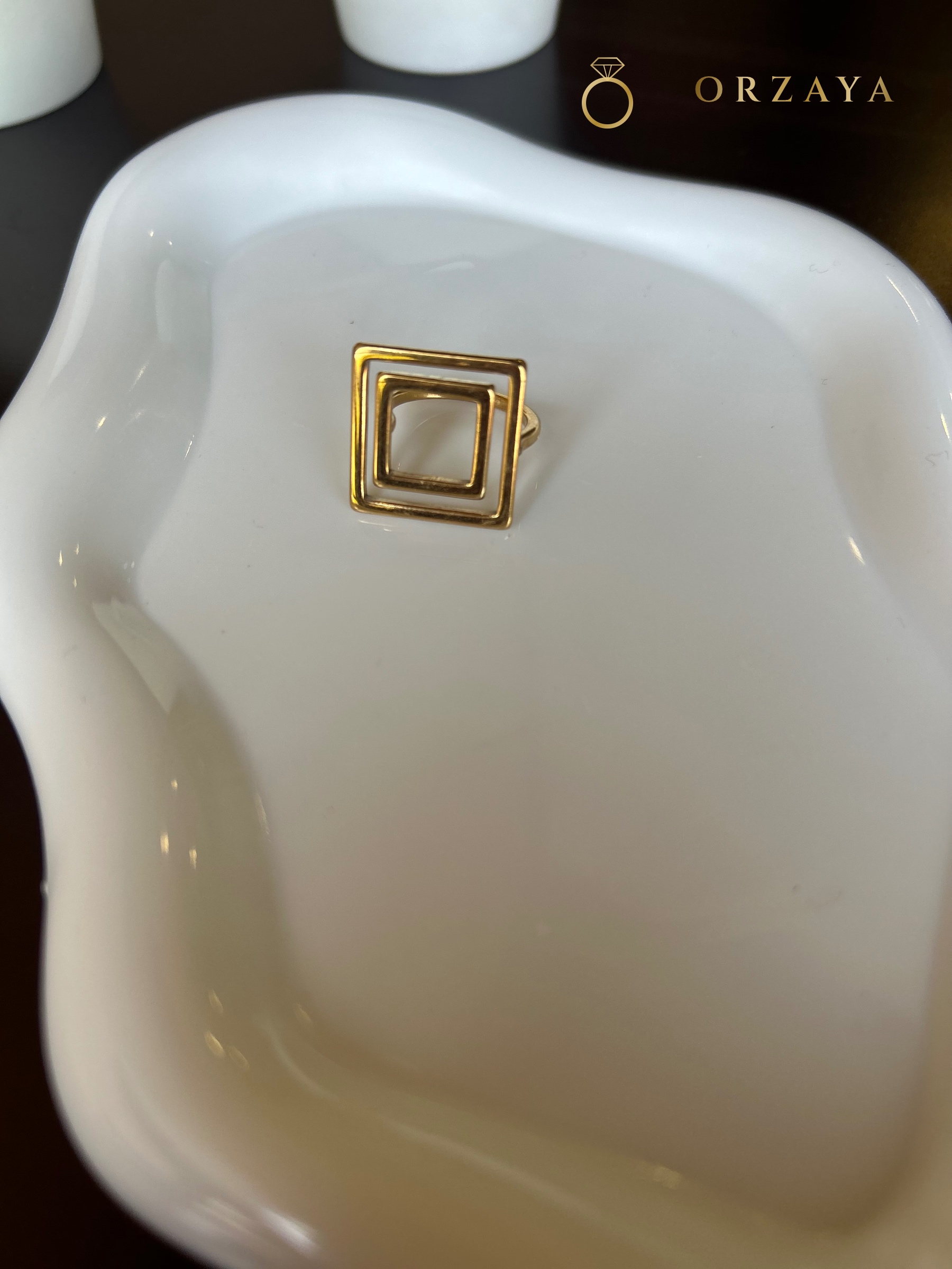 Astra Double Square Ring — ring in 316L Stainless Steel