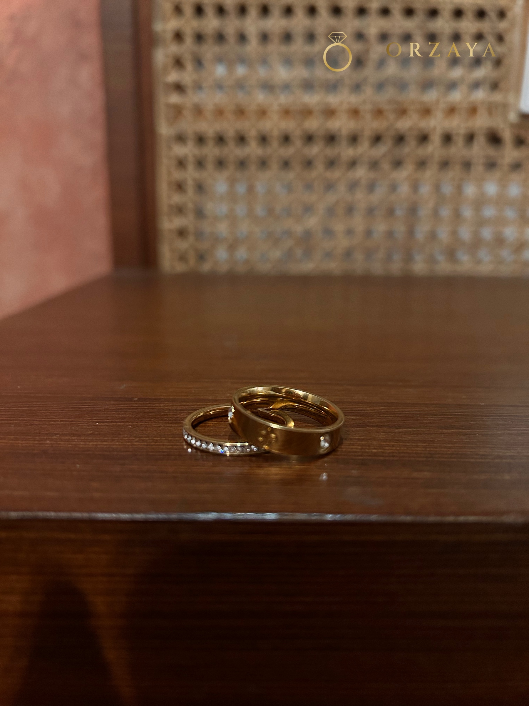 Solstice Ring Set — set in 316L Stainless Steel
