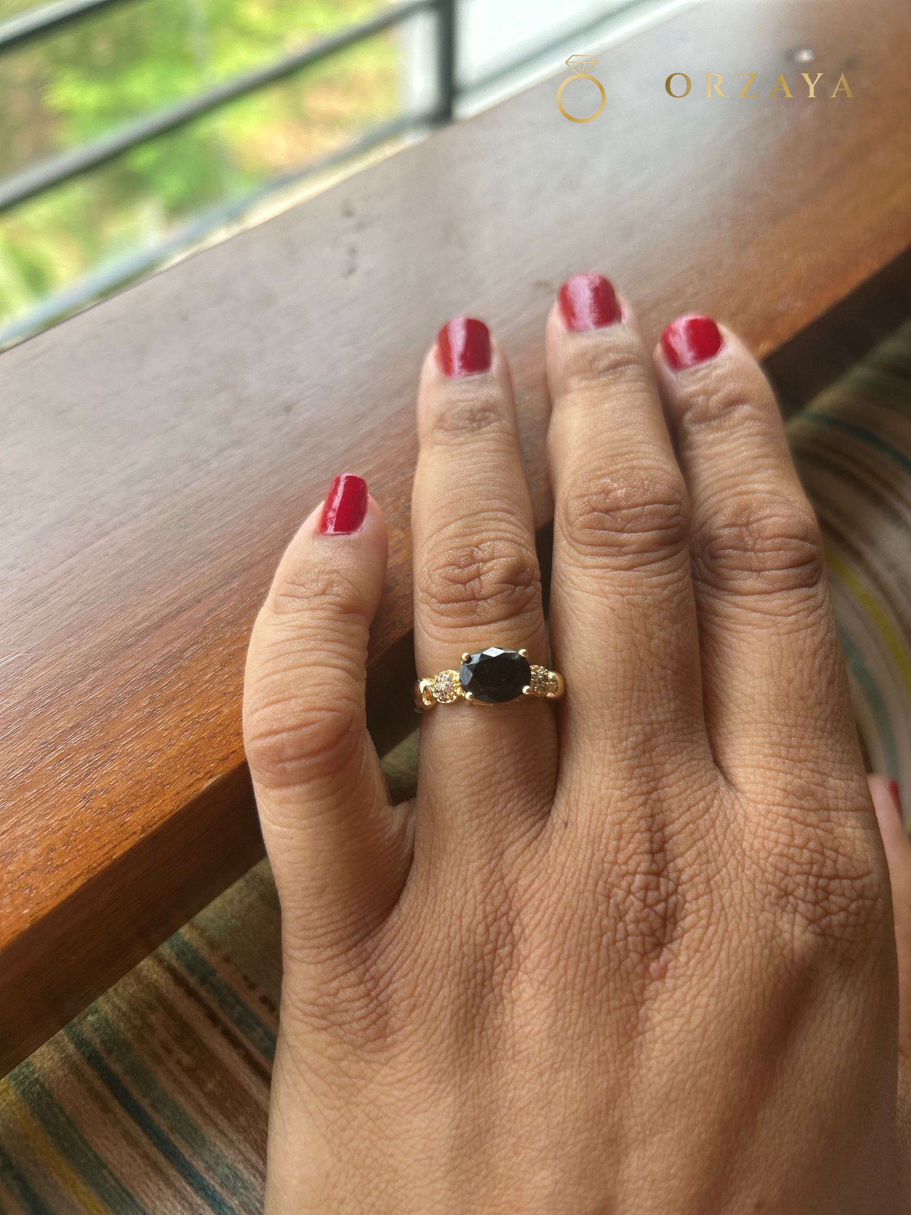 Celeste Stone Ring — ring in 316L Stainless Steel