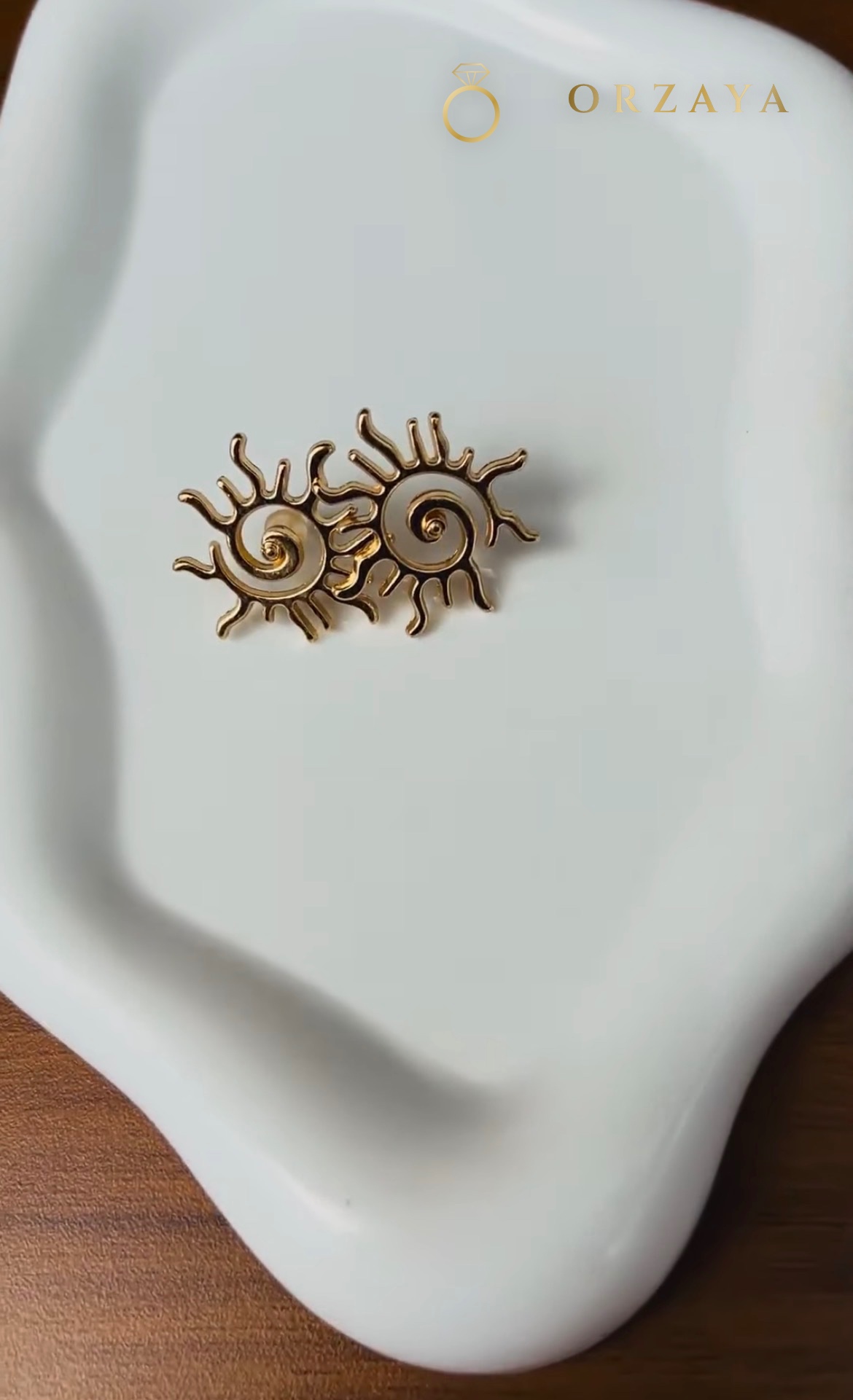 Solaris Sunburst Stud Earrings — earrings in 316L Stainless Steel