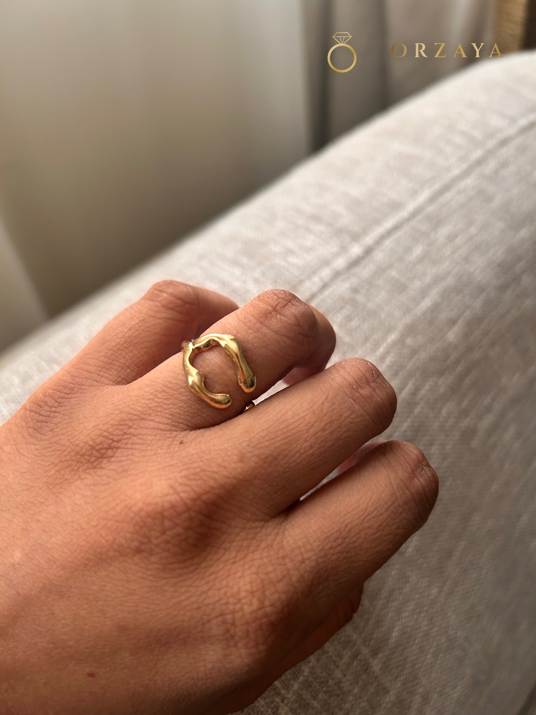 Aura Melted Open Ring — ring in 316L Stainless Steel