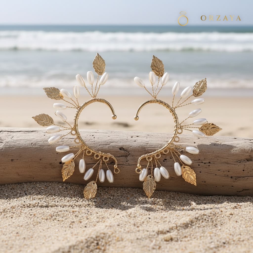 Flora Leaf Ear-Clip — ear-clip in 316L Stainless Steel