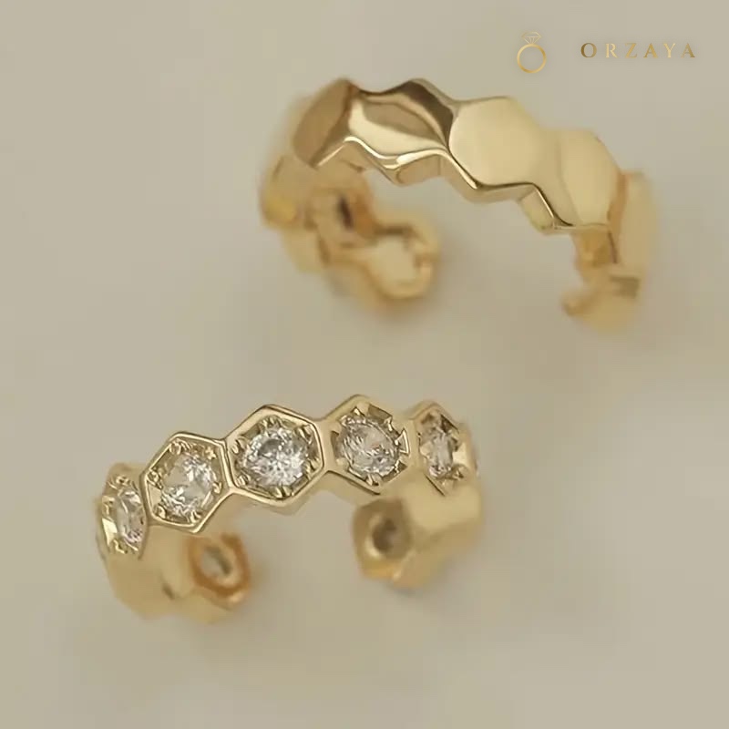 Solstice Hexagon Ear-Clip — ear-clip in 316L Stainless Steel