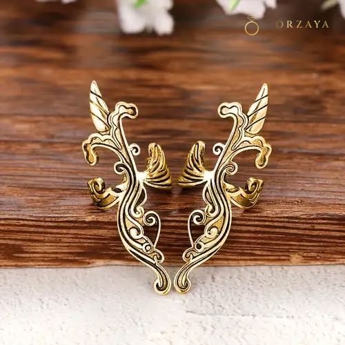 Flora Leaf Ear-Clip — ear-clip in 316L Stainless Steel