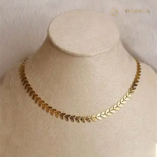 Flora Leaf Necklace — necklace in 316L Stainless Steel