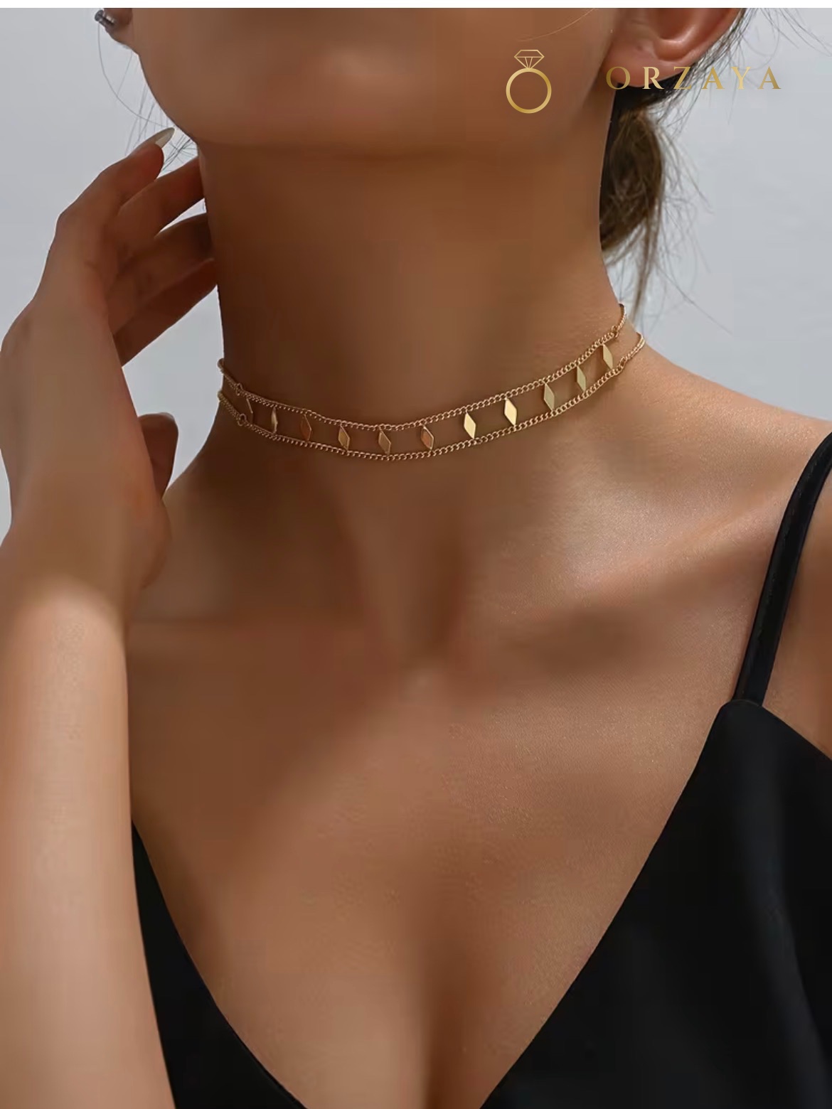 Astra Diamond-Station Necklace — necklace in 316L Stainless Steel