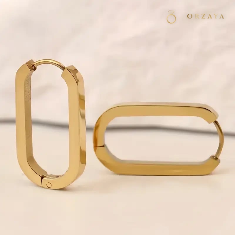 Astra Geometric Hoop Earrings — earrings in 316L Stainless Steel