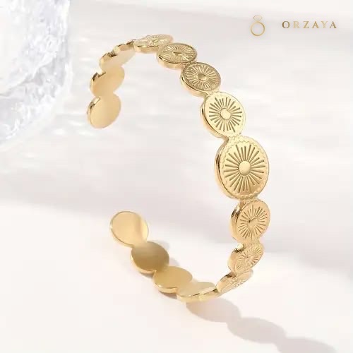 Solaris Sunburst Bangle — bangles in 316L Stainless Steel