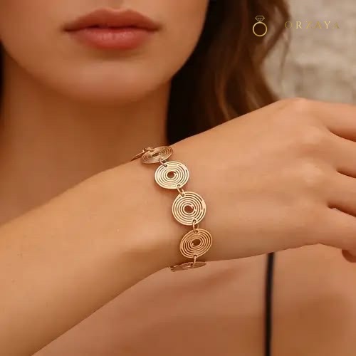 Aura Spiral Link Bracelet — bracelet in 316L Stainless Steel