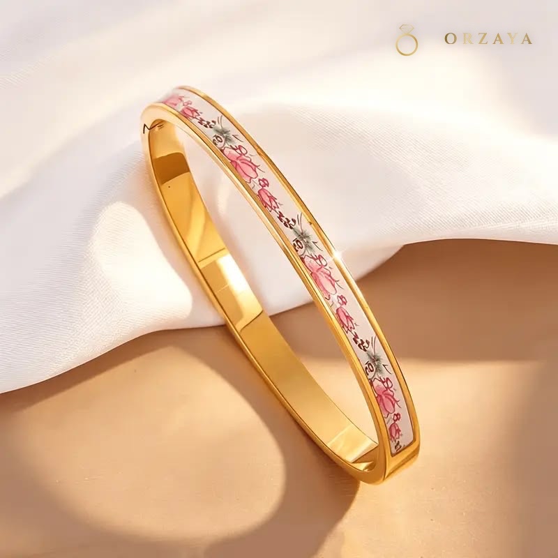 Flora Blossom Bangle — bangles in 316L Stainless Steel