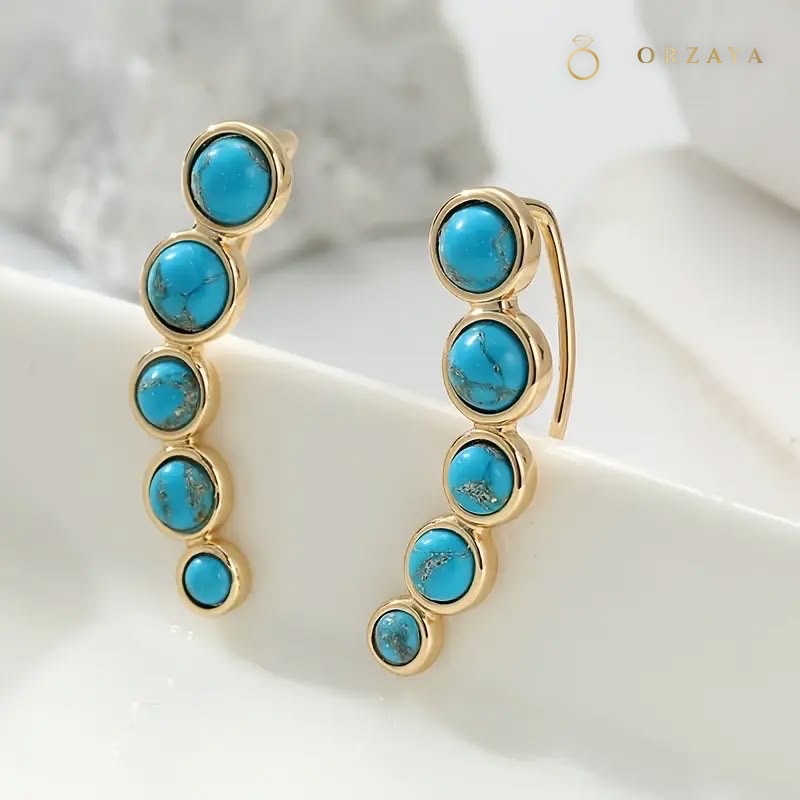 Turquoise Ear-Clip — ear-clip in 316L Stainless Steel