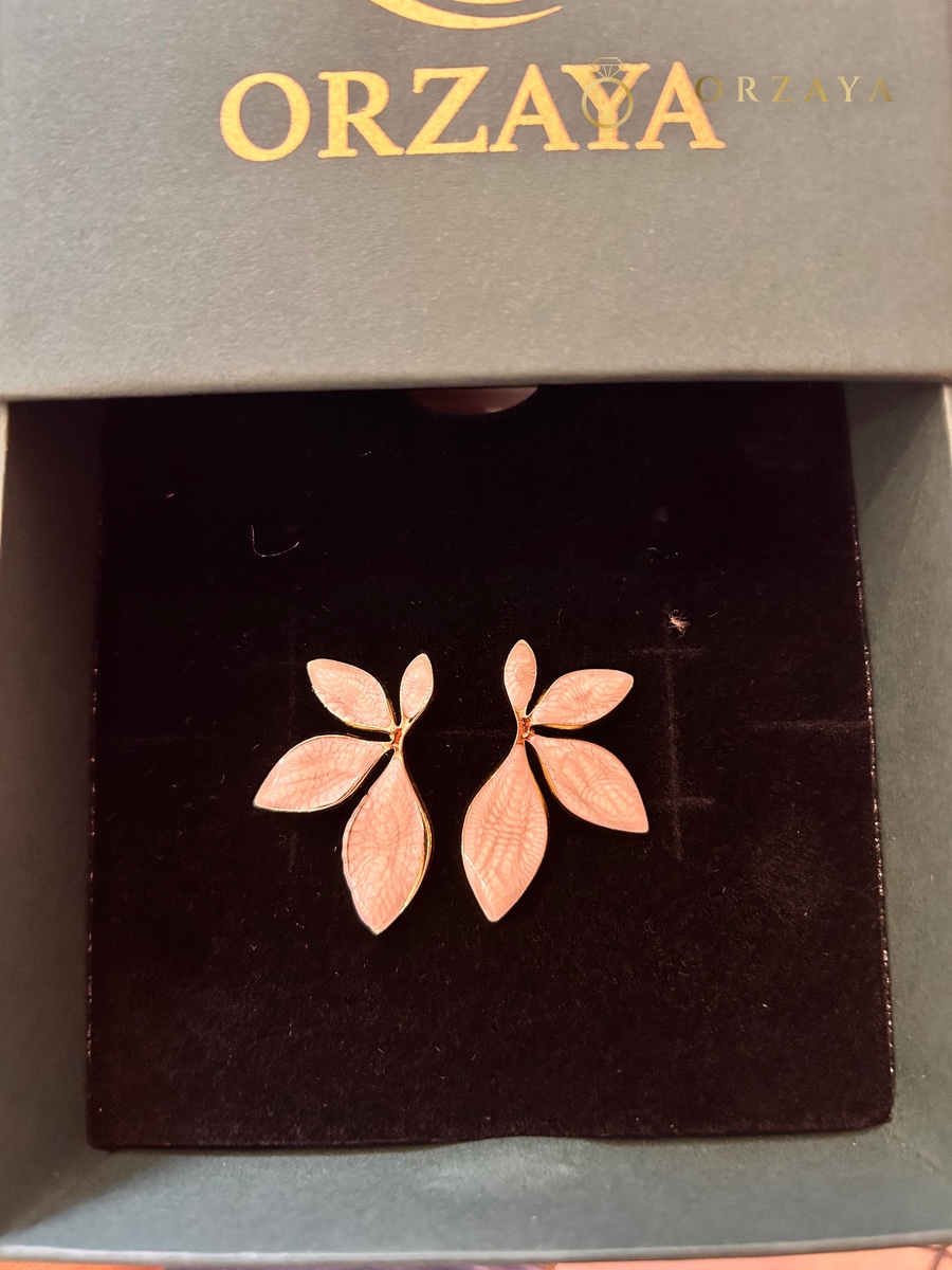 Flora Leaf Stud Earrings — earrings in 316L Stainless Steel