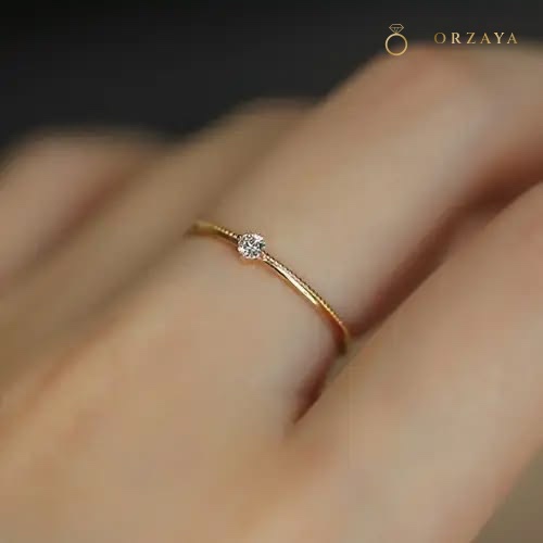 Celeste Solitaire Beaded Ring — ring in 316L Stainless Steel