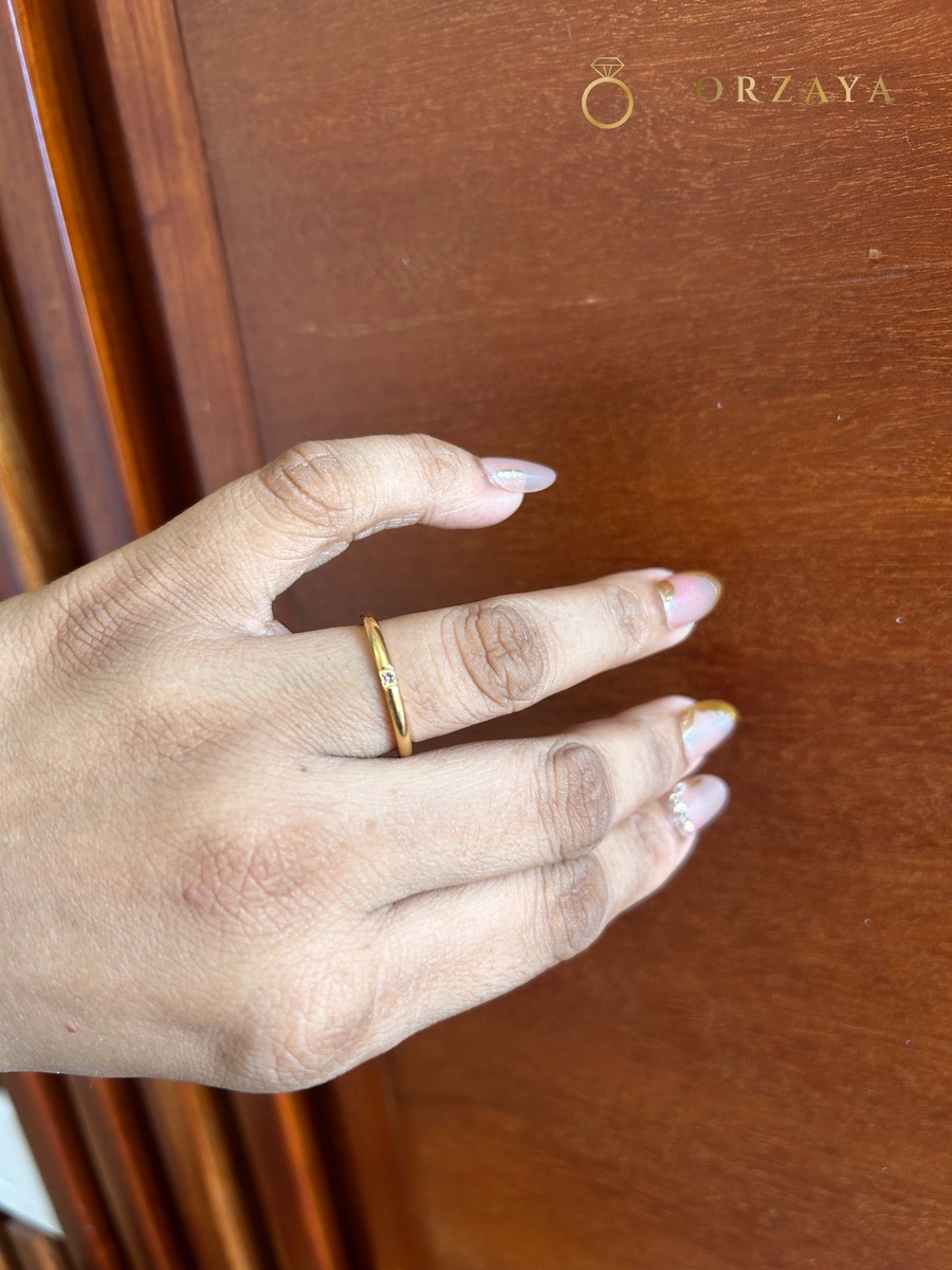 Celeste Solitaire Minimalist Ring — ring in 316L Stainless Steel