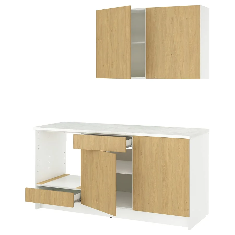 Oscar Avenue Kitchen layout 180 × 61 × 220 cm — oak effect