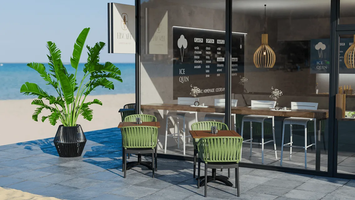 Armchair Evren in a reference hospitality setting