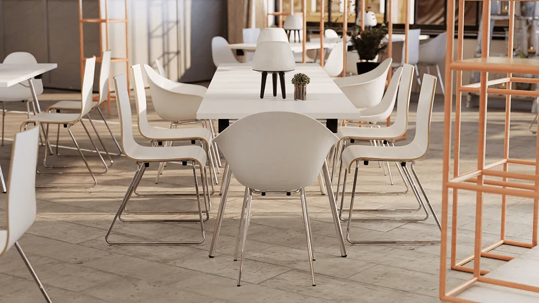 Chair Paula in a reference hospitality setting