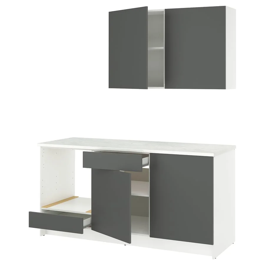 Oscar Avenue Kitchen layout 180 × 61 × 220 cm — dark grey