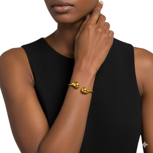 bracelet demi-ouvert a boules