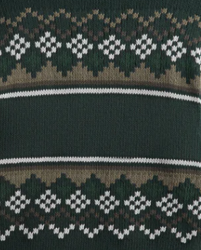 UrlfreezeShopsmas Fairisle Sweater - Frond