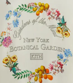 Kith for New York Botanical Garden Floral Border Long Sleeve Thompson Shirt - White