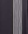 &Kin Stripe Combo Long Sleeve Boxy Collared Overshirt - Ink