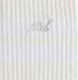 Kith Striped Mid Crew Socks With Script Embroidery - Sandrift