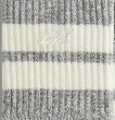 Kith Striped Mid Crew Socks With Script Embroidery - Heather Grey