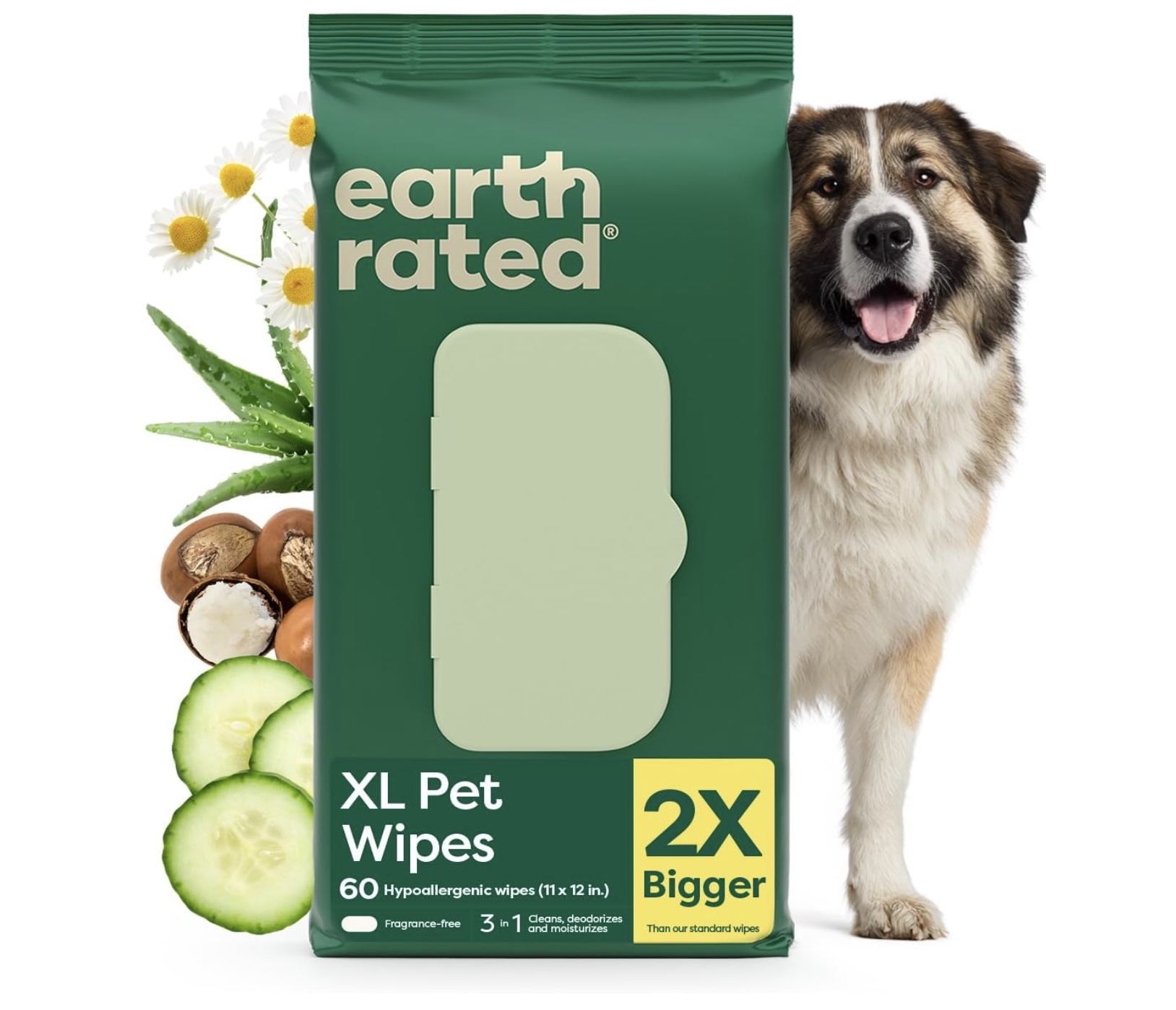 Earth Rated XL Pet Wipes