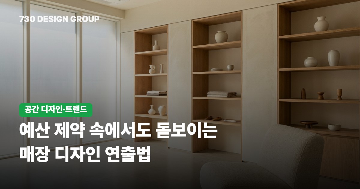 예산 제약 속에서도 돋보이는 매장 디자인 연출법