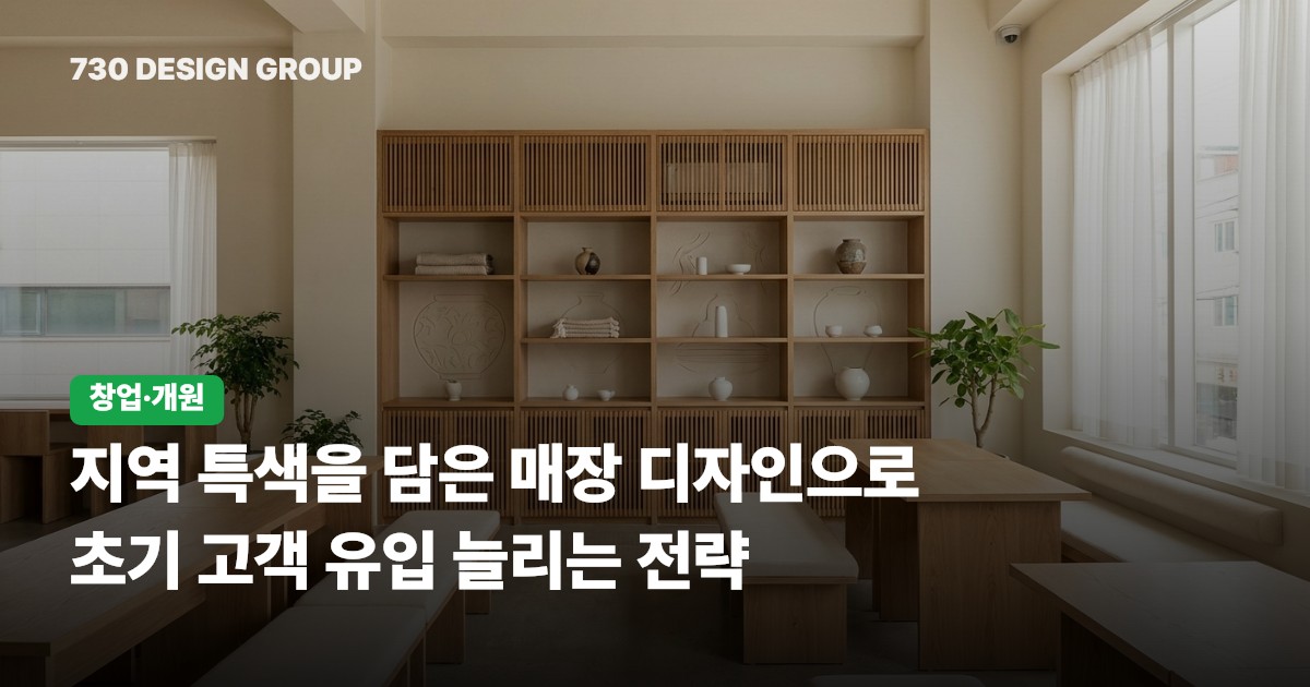 지역 특색을 담은 매장 디자인으로 초기 고객 유입 늘리는 전략