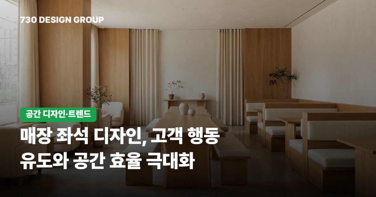 매장 좌석 디자인, 고객 행동 유도와 공간 효율 극대화
