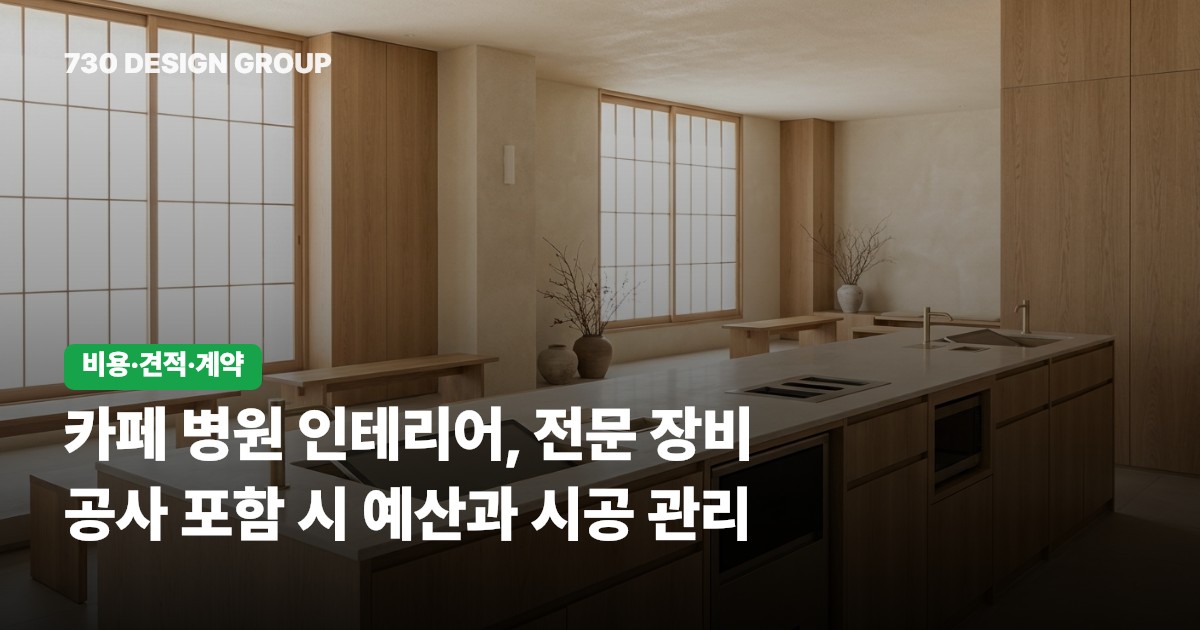 카페 병원 인테리어, 전문 장비 공사 포함 시 예산과 시공 관리