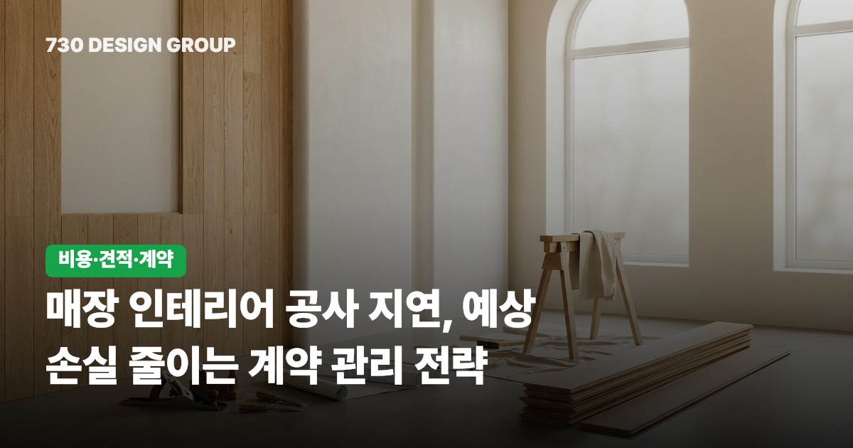 매장 인테리어 공사 지연, 예상 손실 줄이는 계약 관리 전략