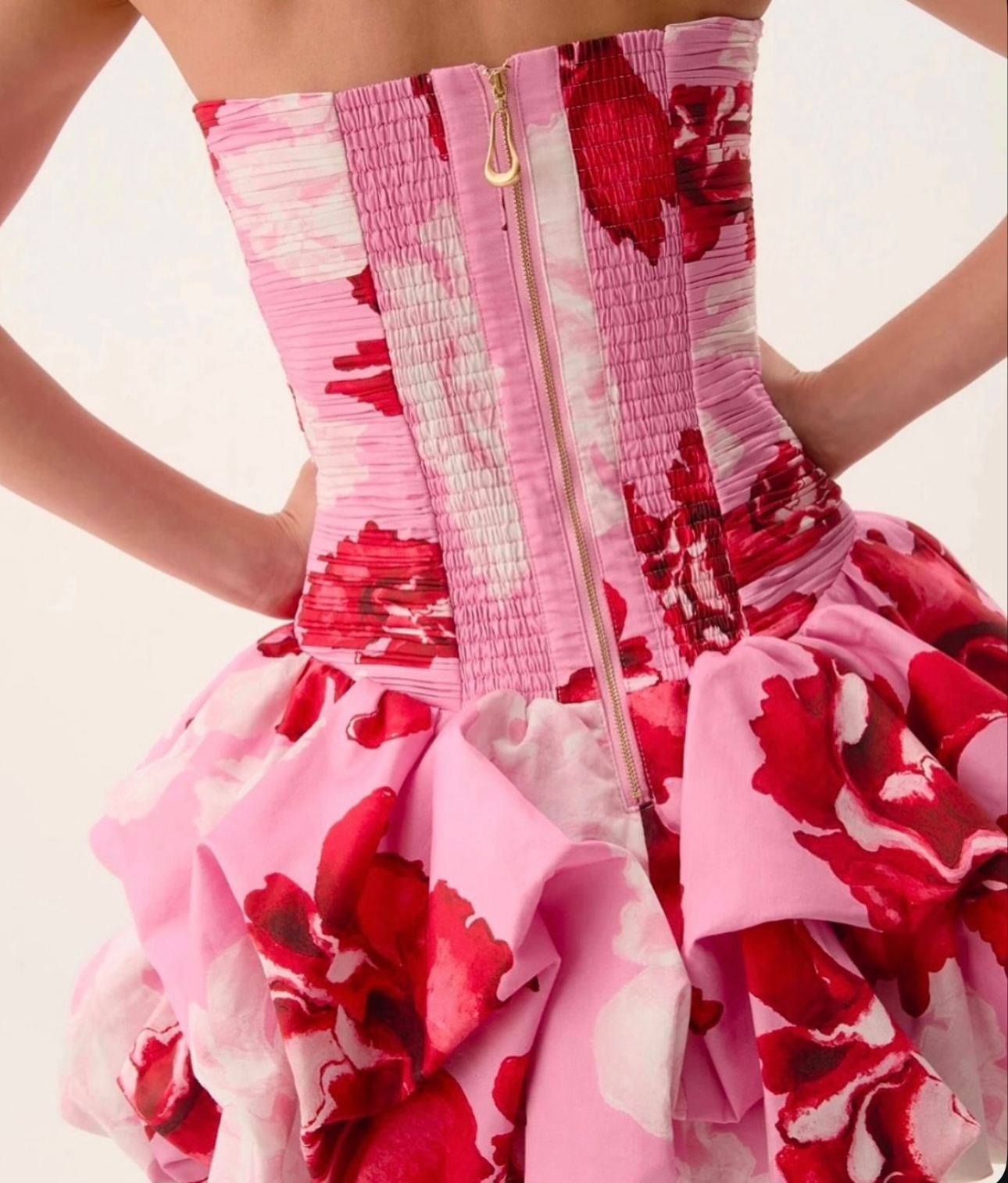 AJE Violette Bubble Hem Mini Dress in Florals 4
