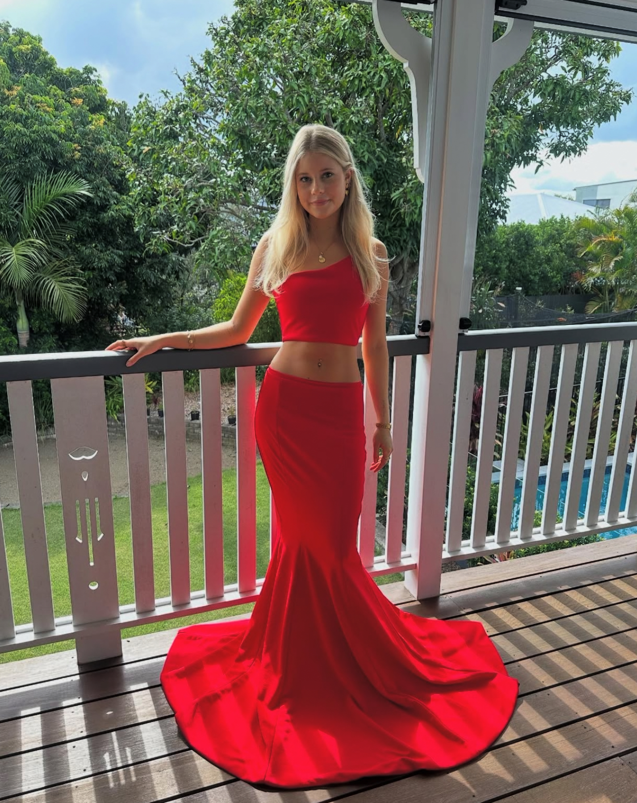 Gossip Gowns Jane Gown Set in Chilli Red❤️ 2