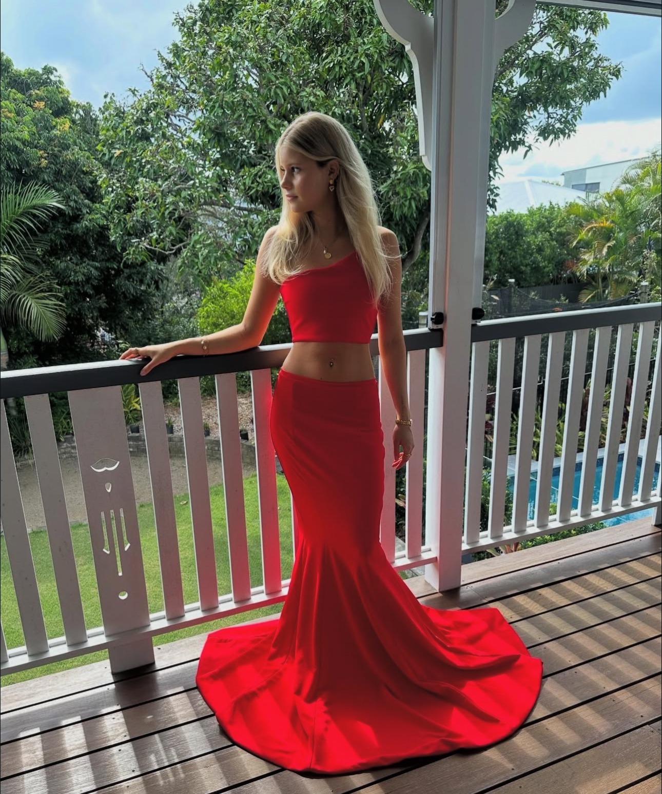 Gossip Gowns Jane Gown Set in Chilli Red❤️ 3