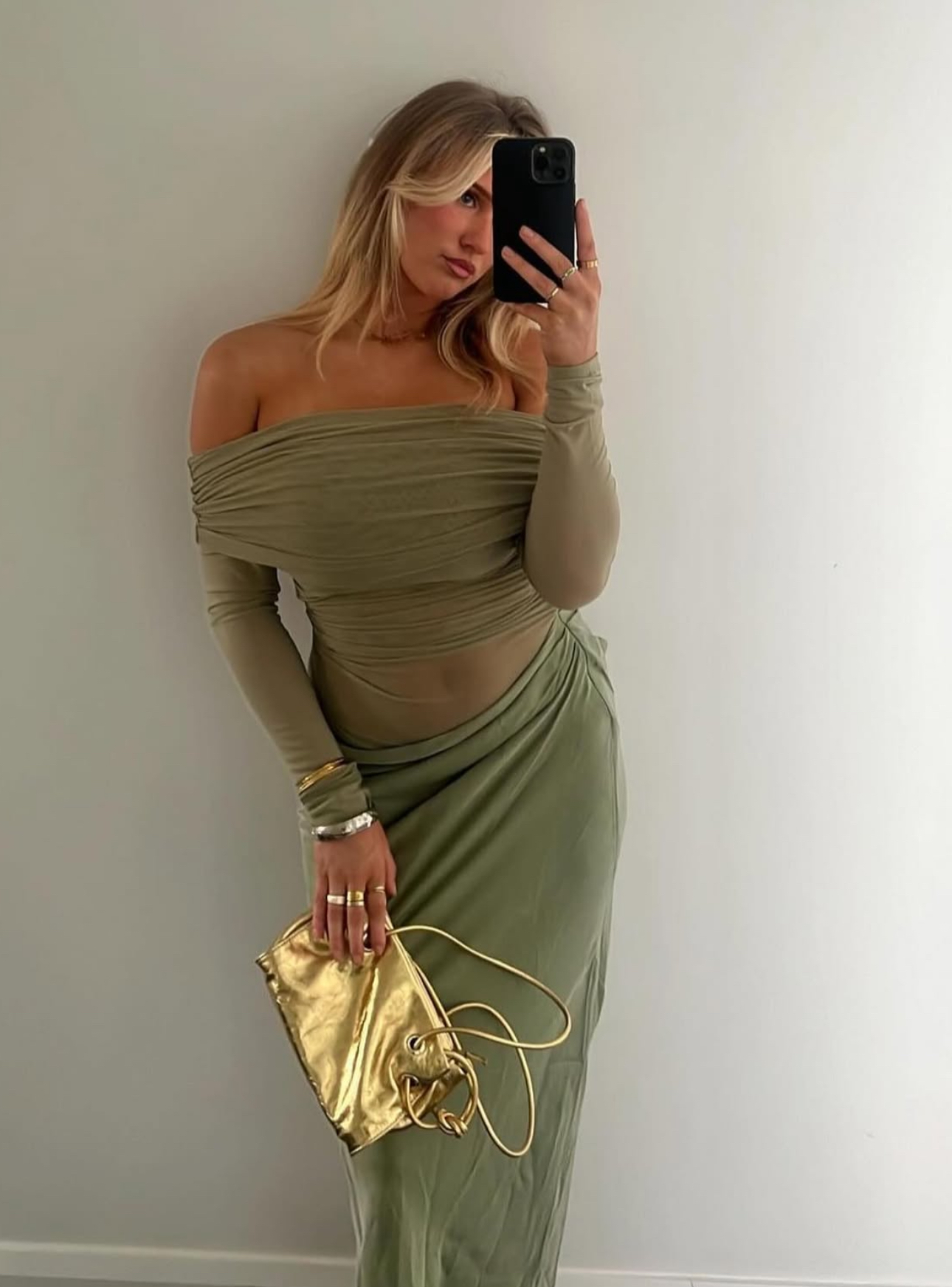 Benni Yasmin Maxi dress in Pistachio 2