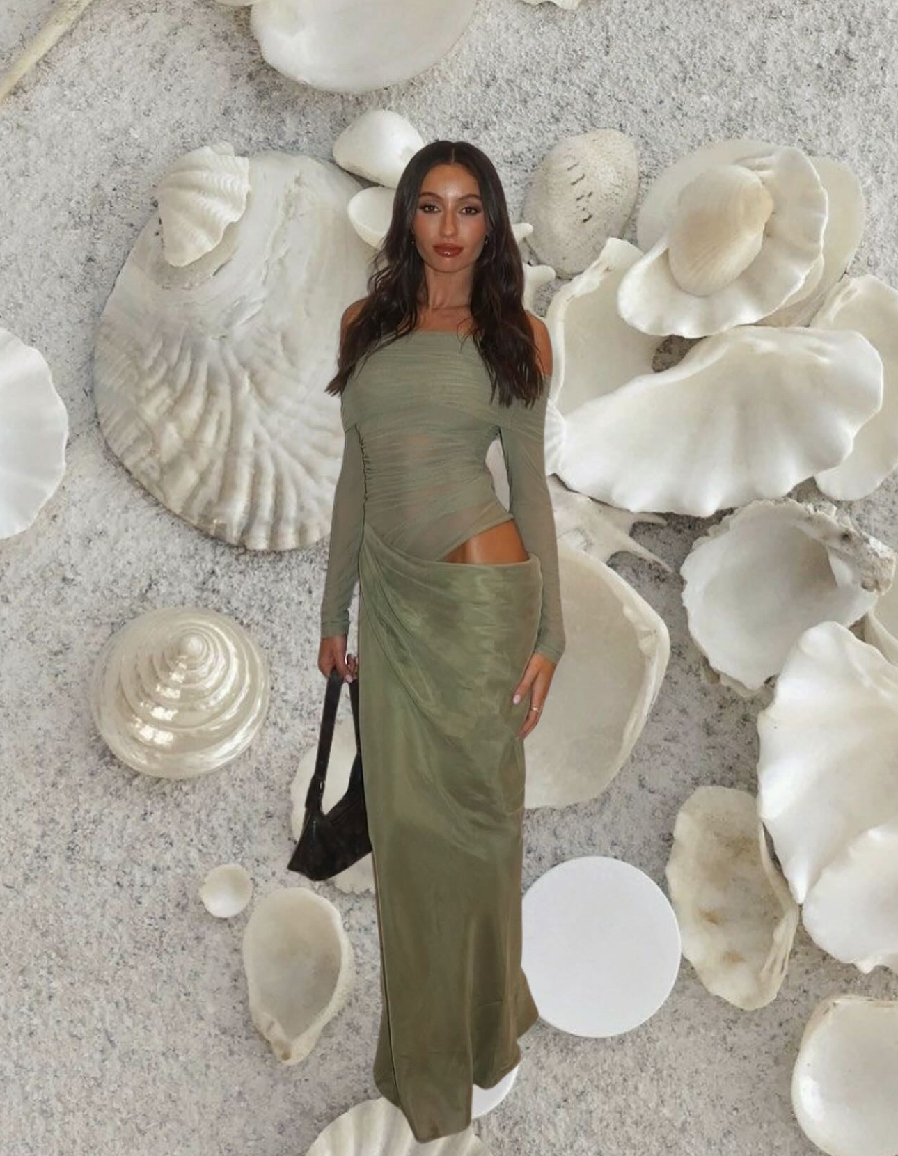 Benni Yasmin Maxi dress in Pistachio 3