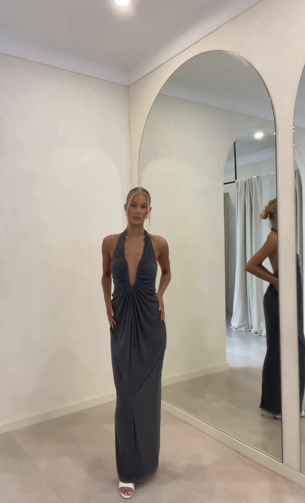 Misha Chroma Two-Tone Dress