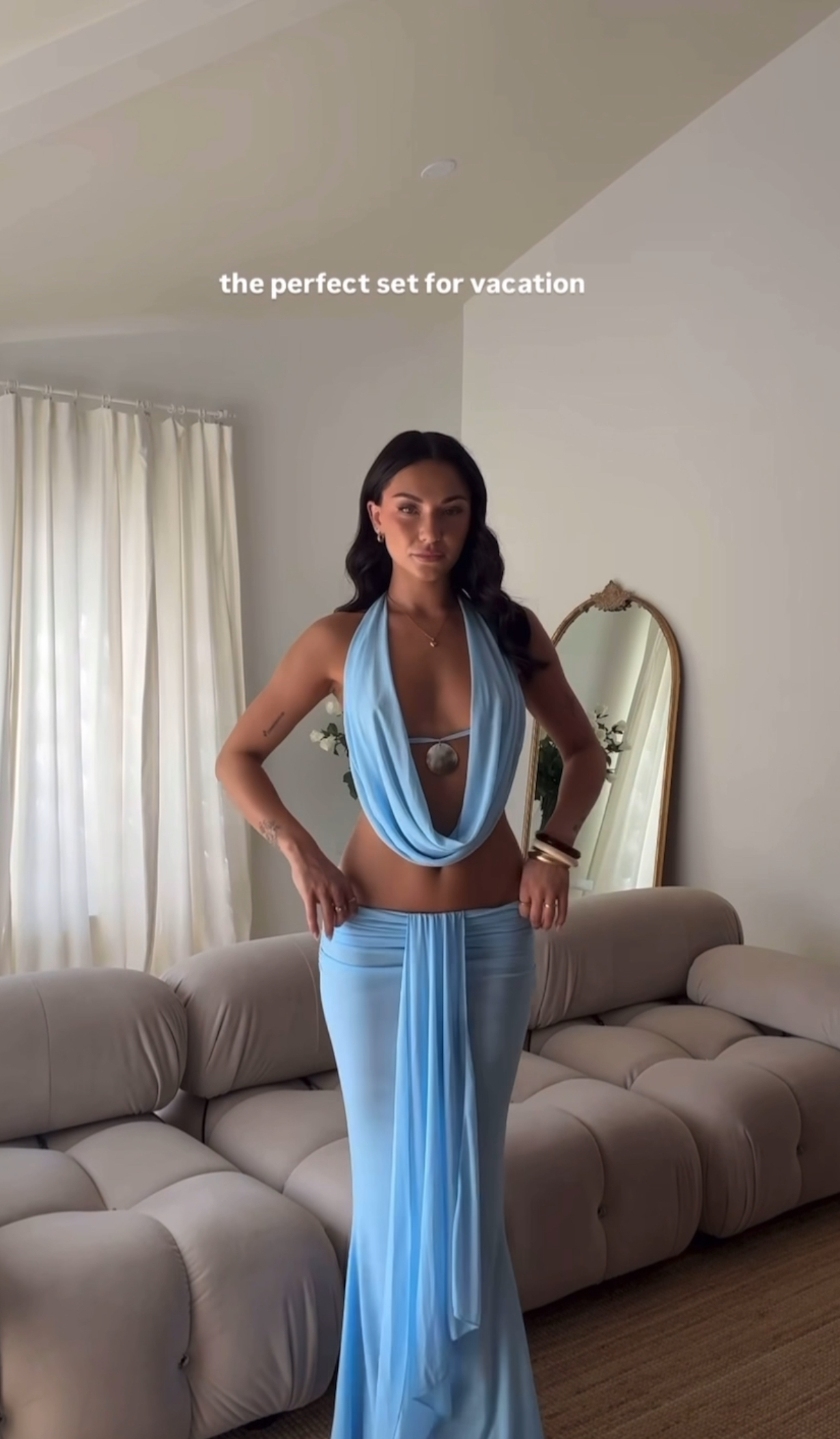 Murci Perl set in Blue