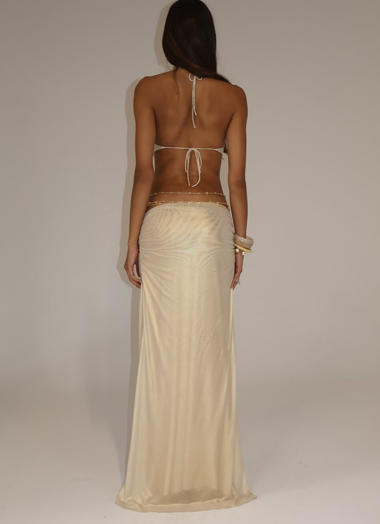 Jaded London Vida dress in gold 2