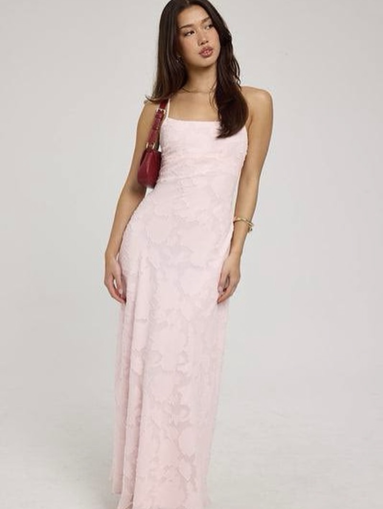 Evon Lace up Back Maxi Dress 2
