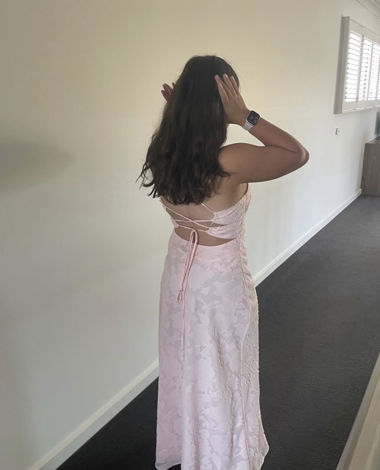 Evon Lace up Back Maxi Dress 3