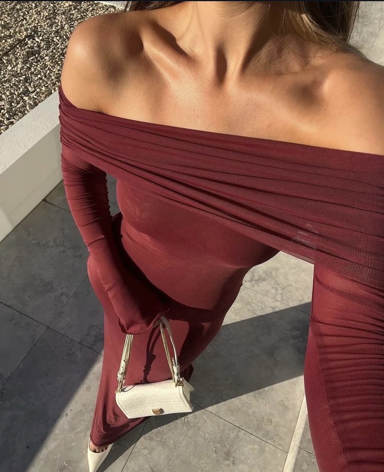 josie off shoulder mesh maxi dress 2