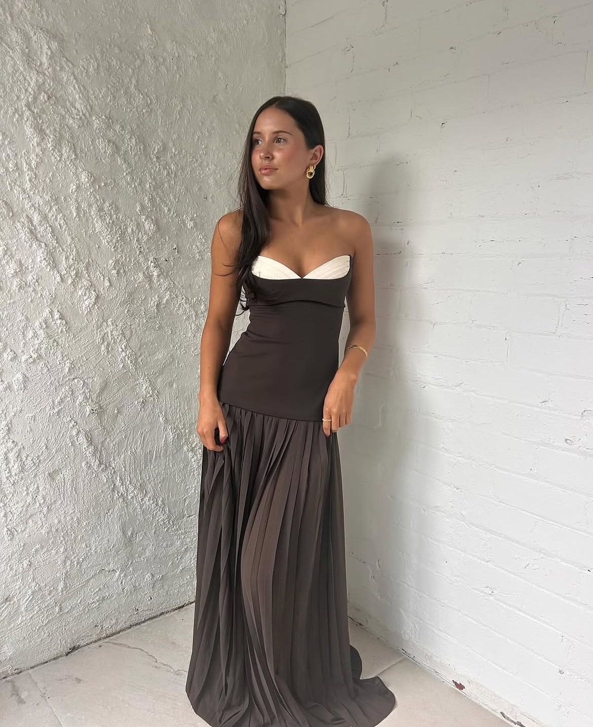 SHE IS OLLA | Nicolette Gown in Espresso