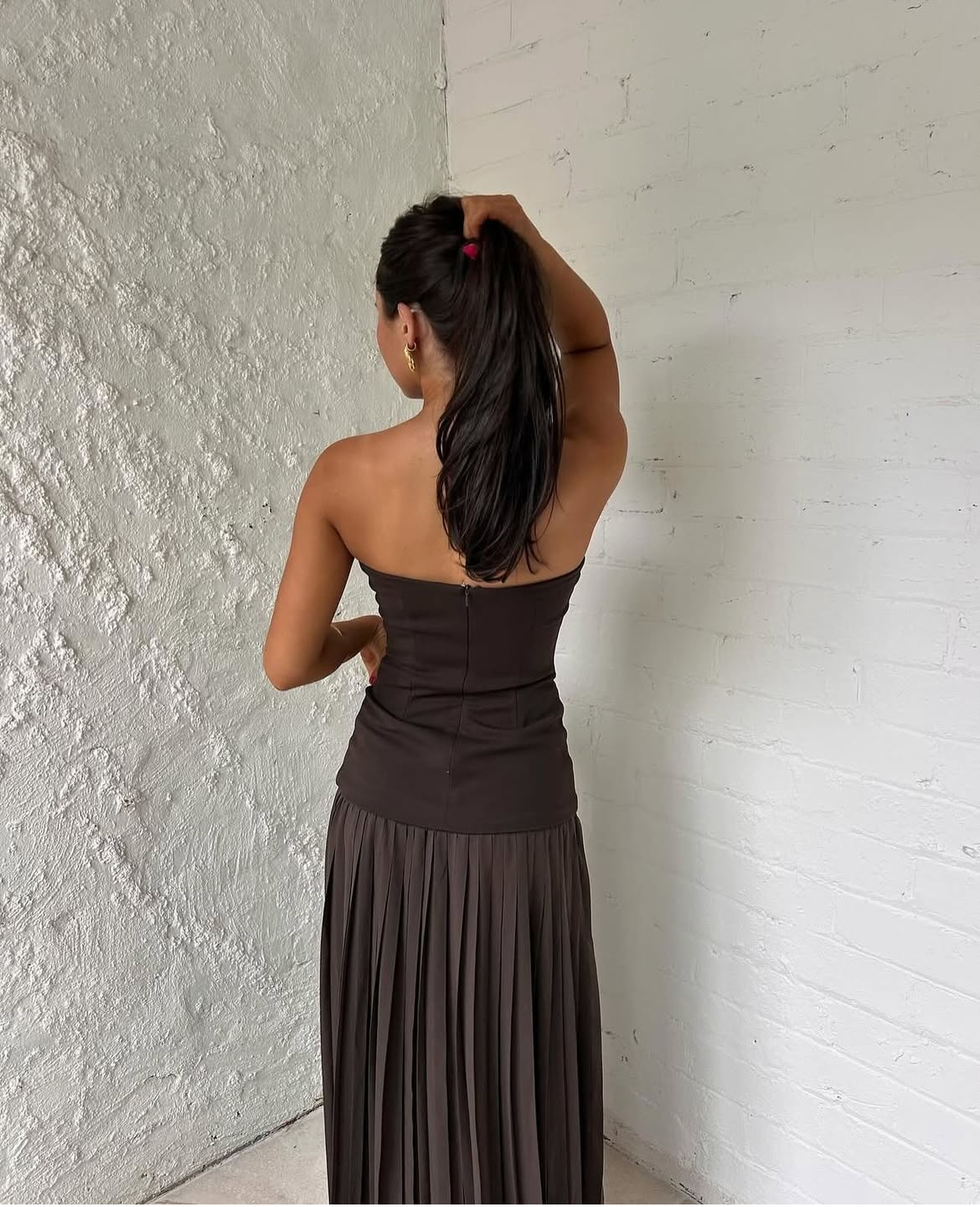 SHE IS OLLA | Nicolette Gown in Espresso 2